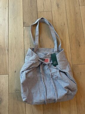 wild fable Blue and White Striped Canvas Tote